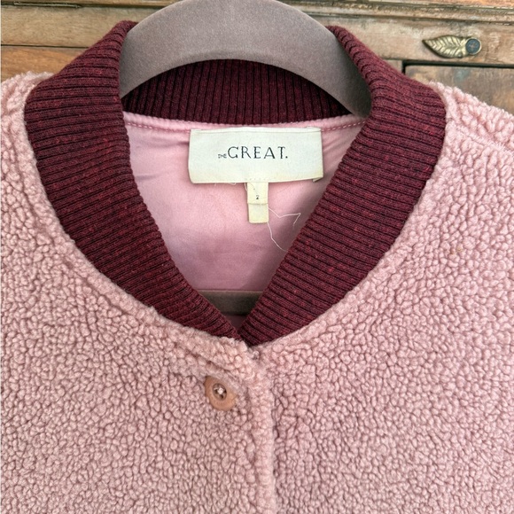 THE GREAT. Mauve Teddy Jacket - Picture 3 of 6